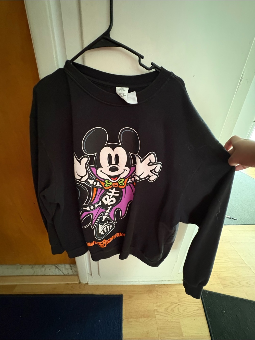 Disney Parks Halloween Mickey Mouse Black Sweatshirt